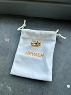 Nieuwe ring Nevaeh maat 19 romeinse cijfers en steen goud, Met kristal, 18 tot 19, Nieuw, Ophalen of Verzenden