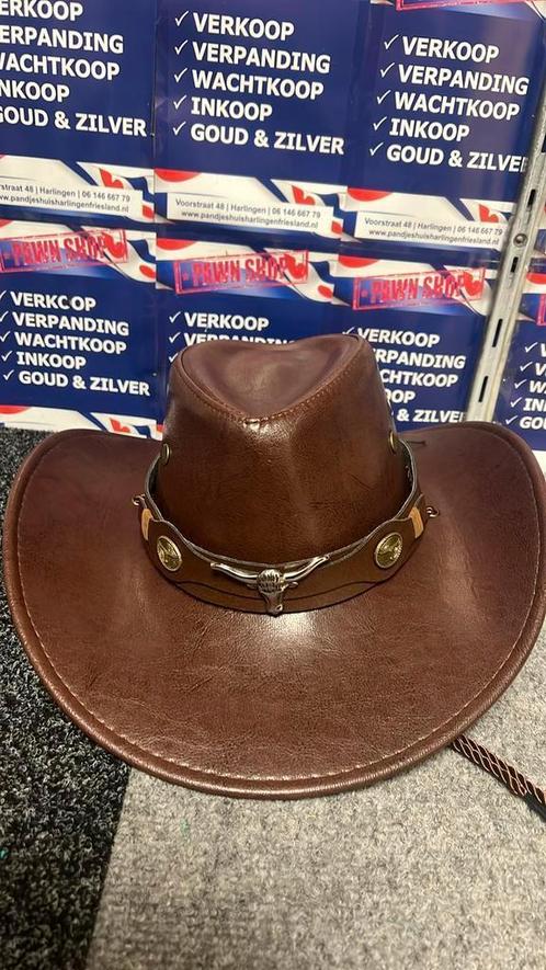 Cowboy hoed western nieuw lichtbruin bruin stof leer, Kleding | Heren, Hoeden en Petten, Nieuw, Hoed, One size fits all, Ophalen of Verzenden