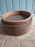 Oude rustieke houten zeef met opdruk uit Frankrijk, Antiek en Kunst, Ophalen of Verzenden