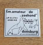 Sticker amateur zender piraat De Zeehond , DOESBURG, Ophalen of Verzenden, Zo goed als nieuw