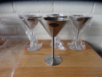 4 Nieuwe Voccelli IJs Cocktail Coupe set van 4 RVS beschikbaar voor biedingen