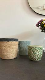 Plantenpotten/manden, Tuin en Terras, Bloempotten, Ophalen, Overige materialen, Rond, Zo goed als nieuw