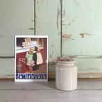 Franse zandkleurige grès pot Moutarde de Meaux met kurk