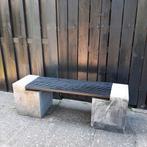 Modern tuinbankje beton, Ophalen, Hout