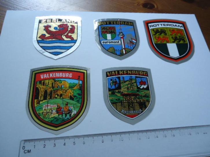 sticker oud Glansschild ROTTERDAM Valkenburg ZEELAND retro, Verzamelen, Stickers, Zo goed als nieuw, Verzenden