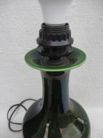 Vintage groene keramieken tafellamp jaren 60/70, Ophalen of Verzenden, Gebruikt, Overige materialen, Minder dan 50 cm