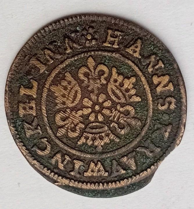 Antieke Rekenpenning Hans Krauwinckel Munt Middeleeuwen, Postzegels en Munten, Penningen en Medailles, Overige materialen, Ophalen of Verzenden