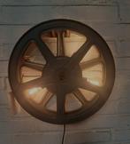 Vintage Philips Filmspoel Wandlamp met LED, Ophalen of Verzenden, Gebruikt, Metaal, Vintage, Industrieel