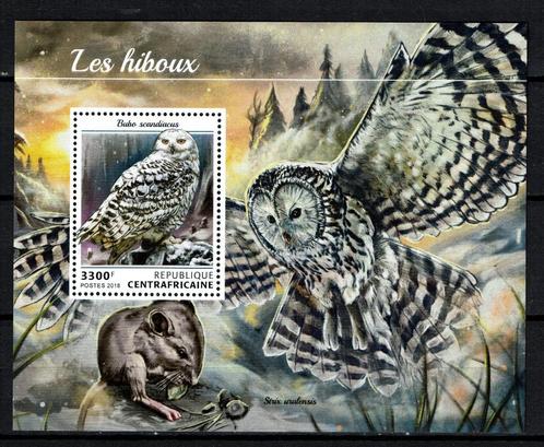 c.afrika 2018 pf blok uilen owls vogels birds, Postzegels en Munten, Postzegels | Thematische zegels, Postfris, Dier of Natuur