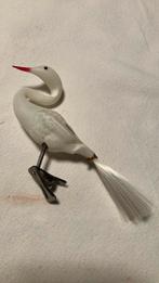 Vintage antieke kerstbal, vogeltje ooievaar, Diversen, Kerst, Ophalen of Verzenden, Zo goed als nieuw