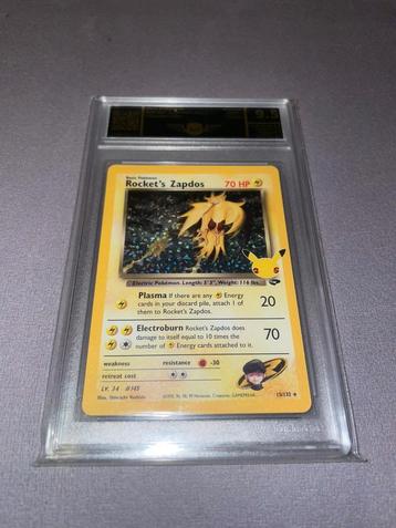 Rocket’s Zapdos Grade 9.5 Pokemon Celebrations beschikbaar voor biedingen