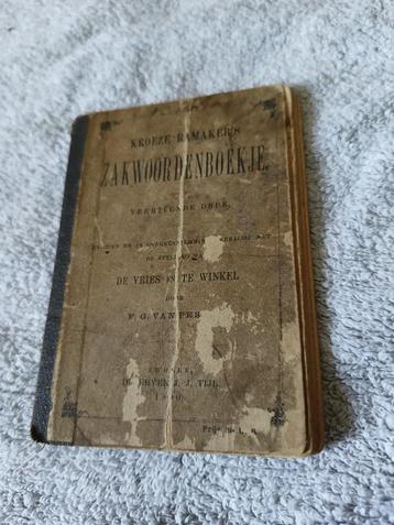 Kroeze Ramakers zakwoordenboekje uit 1890 beschikbaar voor biedingen