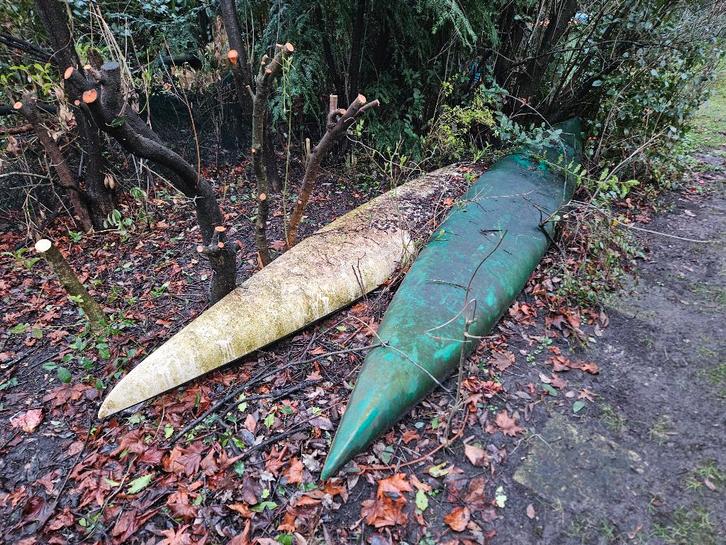 polyester kano's, Watersport en Boten, Kano's, Gebruikt, Wildwaterkano, Eén persoon, Met peddels, Ophalen