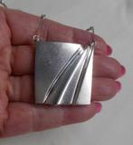 Matti Hyvarinen zilveren modernistische collier nr.188, Met hanger, Verzenden, Zo goed als nieuw, Zilver