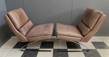 1964 COR 2 leren swing fauteuils chroom Reinhold & Schröpfer beschikbaar voor biedingen