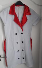 Verpleegster jurk incl. accessoires - Maat 42, Ophalen of Verzenden, Zo goed als nieuw, Maat 42/44 (L), Wit