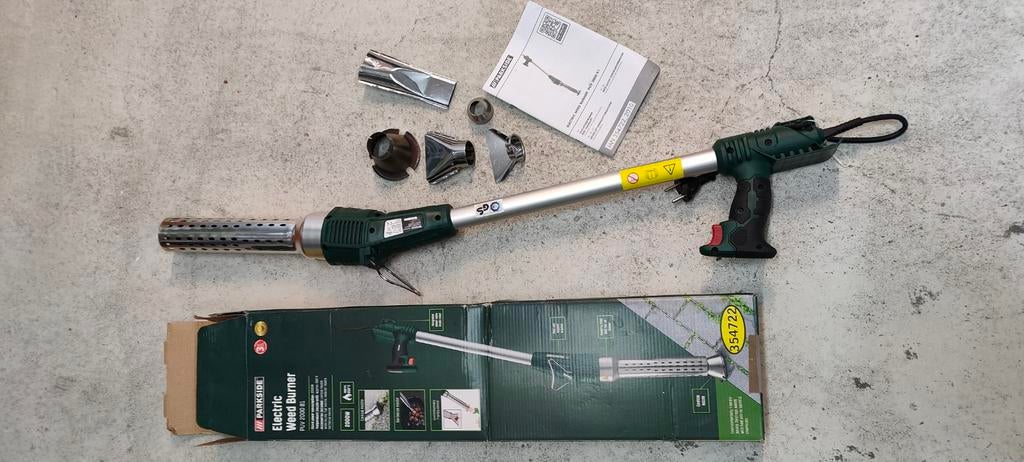 Parkside electrische onkruid brander met alle hulpstukken in, Ophalen, Zo goed als nieuw
