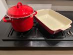 Ovenschaal en Soeppan Rood nieuw in verpakking, Huis en Inrichting, Ophalen, Nieuw