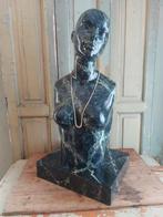 Vintage toonbank dames buste gemarmerd kunst lifesize, Ophalen