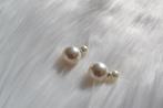 Double pearls earrings, Overige materialen, Beige, Nieuw, Ophalen of Verzenden
