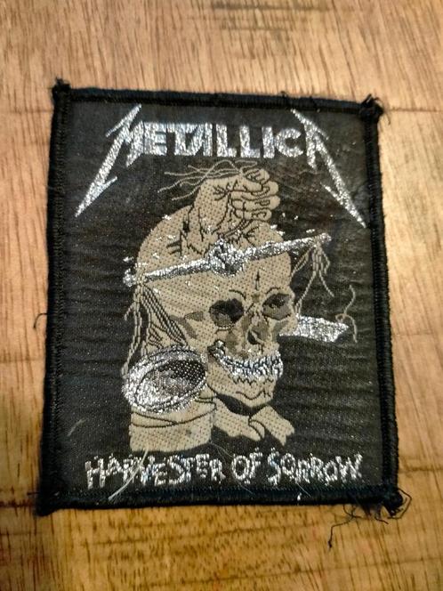 Metallica harvester of Sorrow vintage Rare metal patch rock, Verzamelen, Muziek, Artiesten en Beroemdheden, Gebruikt, Kleding