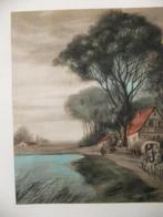 oude prenten, Verzamelen, Foto's en Prenten, Natuur, Ophalen of Verzenden, Zo goed als nieuw, Voor 1940