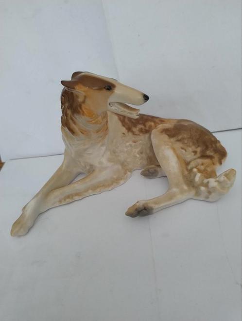 👉 Borzoi hond porseleinen beeldje made in de USSR, Antiek en Kunst, Antiek | Keramiek en Aardewerk, Ophalen of Verzenden