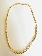 Kort vergulde jasseron ketting met glas, Ophalen of Verzenden, Zo goed als nieuw, Goud, Overige materialen