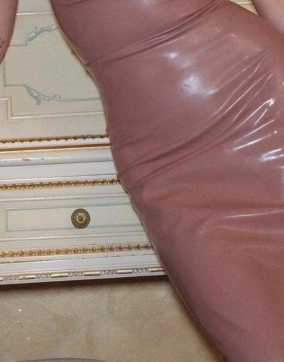 Schitterende Roze Latex Jurk maat M, Kleding | Dames, Gelegenheidskleding, Zo goed als nieuw, Roze, Verzenden