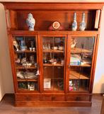 Antieke houten kast glas in lood, Ophalen