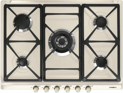 SMEG 70CM RETRO CORTINA SR775POD inbouw gaskookplaat, Witgoed en Apparatuur, Kookplaten, Nieuw, Inbouw, Gas, 5 kookzones of meer