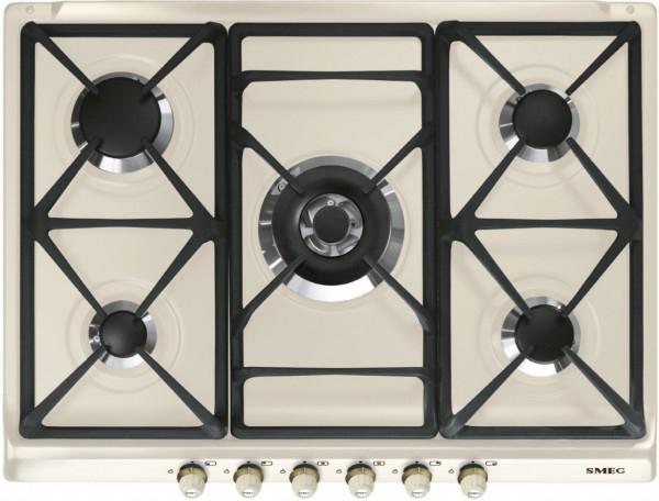 SMEG 70CM RETRO CORTINA SR775POD inbouw gaskookplaat, Witgoed en Apparatuur, Kookplaten, Nieuw, Inbouw, Gas, 5 kookzones of meer