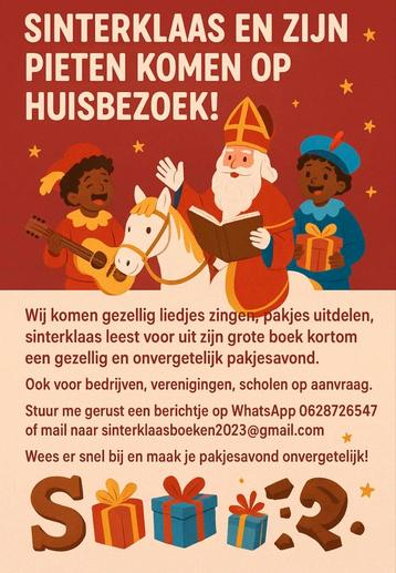 Sinterklaas en zijn traditionele pieten op huisbezoek ️ beschikbaar voor biedingen