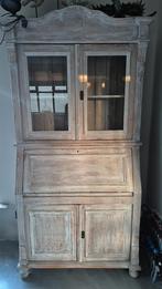 Antieke brocante kast met bureau, Ophalen