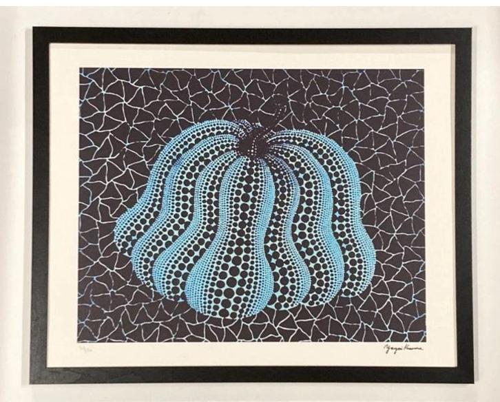 Yayoi Kusma : lithografie met certificaat, Antiek en Kunst, Kunst | Litho's en Zeefdrukken, Ophalen of Verzenden