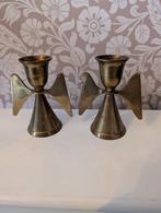 Vintage kandelaars messing. Engeltjes, Ophalen of Verzenden, Koper of Brons
