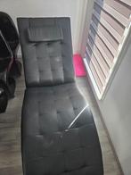 Te koop leren loungestoel, Ophalen, 75 tot 100 cm, Zo goed als nieuw, Modern
