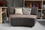 Luxe halfronde donkerbruine fauteuil lounge echt leer Jess, Huis en Inrichting, Fauteuils, Ophalen, Zo goed als nieuw, Leer, 125 cm of meer