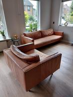 Loods 5: Slimm bank en loveseat, Huis en Inrichting, Banken | Bankstellen, Ophalen, Gebruikt, Rechte bank, Leer