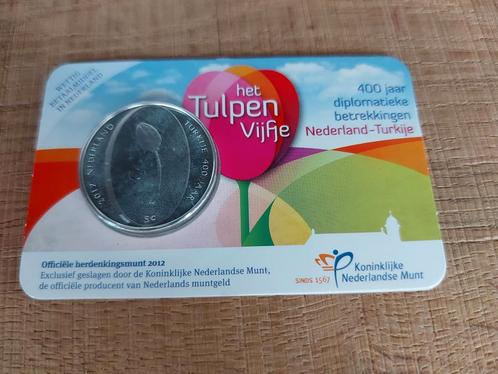 5 Euro 2012 Tulpenvijfje UNC Coincard, Postzegels en Munten, Munten | Nederland, Euro's, Koningin Beatrix, Ophalen of Verzenden