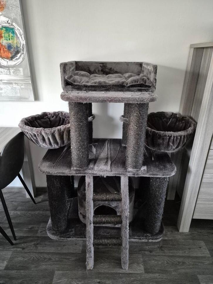 RHR Quality krabpaal Panther blackline dark grey - moet weg!, Dieren en Toebehoren, Krabmeubelen, Gebruikt, Krabpaal, Ophalen