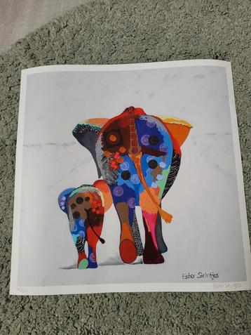 Ester Steintjes Kunstprint - Olifant Me and Mom 15/50 beschikbaar voor biedingen