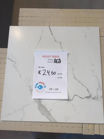 Outlet tegels: wand en vloertegel Statuario wit marmer 60x60 beschikbaar voor biedingen