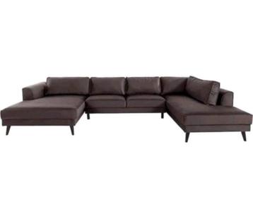 Nieuwe trendy Ubank loungebank taupe/grijs velours stof beschikbaar voor biedingen