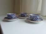 Drie kopjes en schoteltjes., Ophalen of Verzenden
