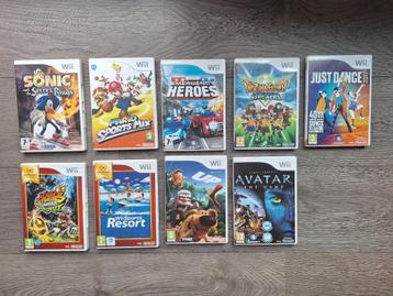 Diverse Wii spellen,9 spellen. beschikbaar voor biedingen