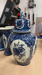Grote Delfts blauwe pot met deksel, Antiek en Kunst, Ophalen of Verzenden