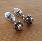 antiek zilveren Zeeuse knop manchetten [025], Verzenden, Zilver, Manchetknopen