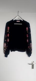 Studio Anneloes v-hals trui zwart met pailletten, Kleding | Dames, Verzenden, Zo goed als nieuw, Zwart