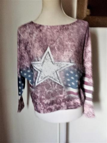 SUPER TRENDY truitje met stars and stripes mt. M - nieuw  beschikbaar voor biedingen